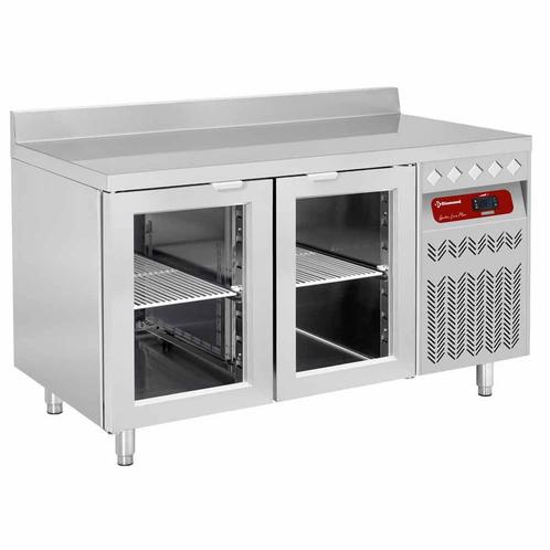 Wand- koeltafel geventileerd, 2 glazen deuren GN 1/1, 260 li, Zakelijke goederen, Horeca | Keukenapparatuur, Koelen en Vriezen