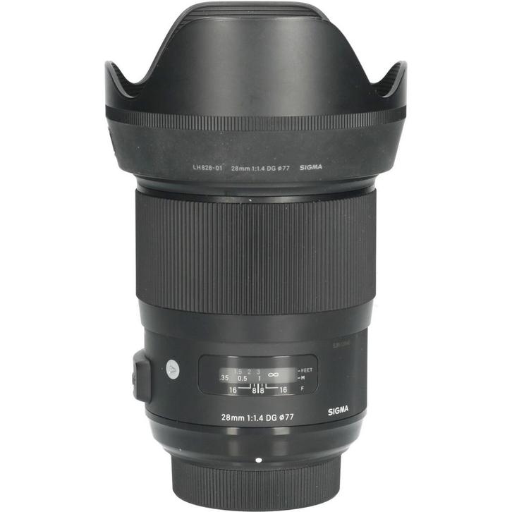 Tweedehands Sigma 28mm f/1.4 DG HSM Art Nikon F CM4590, Audio, Tv en Foto, Foto | Lenzen en Objectieven, Overige typen, Gebruikt