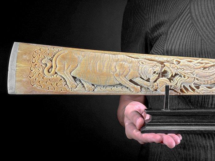 Geen reserveprijs - Grote gepatineerde zwaardviskaak op, Antiek en Kunst, Kunst | Designobjecten