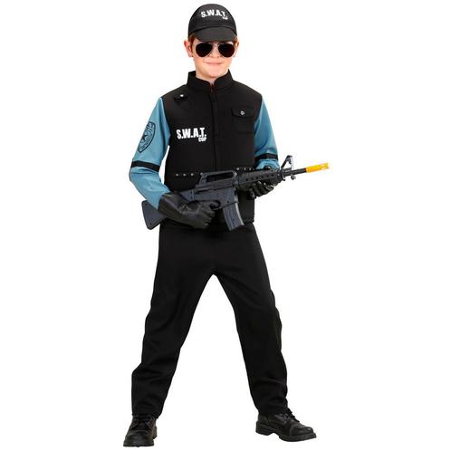 Politie Kostuum Zwart Blauw Jongen, Enfants & Bébés, Costumes de carnaval & Déguisements, Envoi
