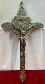 Crucifix - Brons - 1750-1800, Antiquités & Art, Art | Art non-occidental