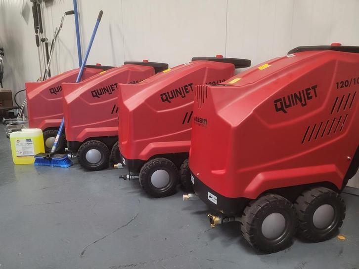 Actie!! Gratis producten! Warmwater hogedrukreinger 230V, Tuin en Terras, Hogedrukreinigers, Met regelbare waterdruk, Met autostop en -start