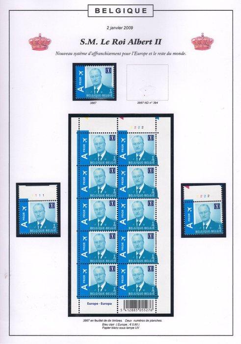 België 2009 - Studieverzameling Z.M. Koning Albert II met, Postzegels en Munten, Postzegels | Europa | België