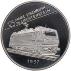 Liechtenstein. 40 Euro 1997 125 Years of Railroads Train, Timbres & Monnaies