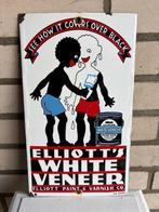 Emaille reclamebord - Elliott’s White Veneer – Emaille Bord