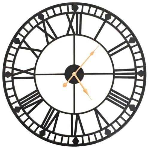 vidaXL Wandklok vintage-stijl met quartz-mechanisme XXL 60, Huis en Inrichting, Woonaccessoires | Klokken, Nieuw, Verzenden