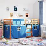 vidaXL Stapelbed met gordijnen 90x190 cm massief grenenhout, Huis en Inrichting, Slaapkamer | Bedden, Verzenden, Nieuw