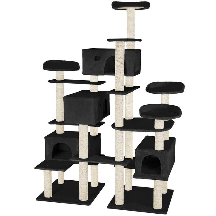 tectake Krabpaal Entissar 214cm - zwart, Dieren en Toebehoren, Katten-accessoires, Verzenden