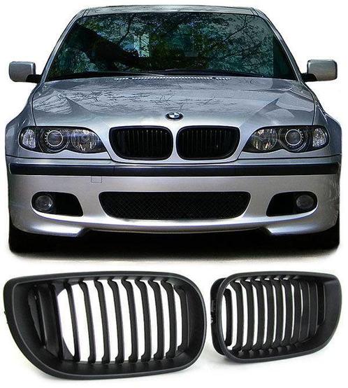 Mat Zwart Nieren BMW 3 Serie E46 Sedan/Touring 01-05 B0168, Auto-onderdelen, Carrosserie, Nieuw, BMW, Voor, Links, Rechts