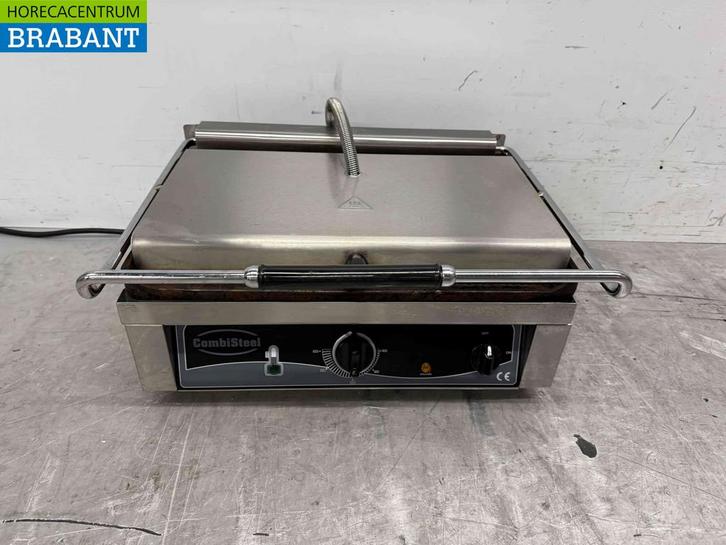 RVS Combisteel Contactgrill Paninigrill Grill Ribbel 230V, Zakelijke goederen, Horeca | Keukenapparatuur, Ophalen of Verzenden