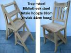 Trapstoel 2-in-1, stoel en huishoudtrapje / ladder in-een, Huis en Inrichting, Stoelen, Bruin, Nieuw, Ophalen of Verzenden, Teakhout, robuust, blank hout, rustiek, hout, natuurlijk, stoer