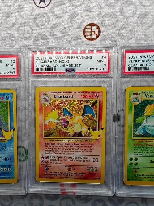 Pokémon - 3 Graded card - Pokémon - PSA 9 Mint Charizard,, Hobby en Vrije tijd, Verzamelkaartspellen | Pokémon
