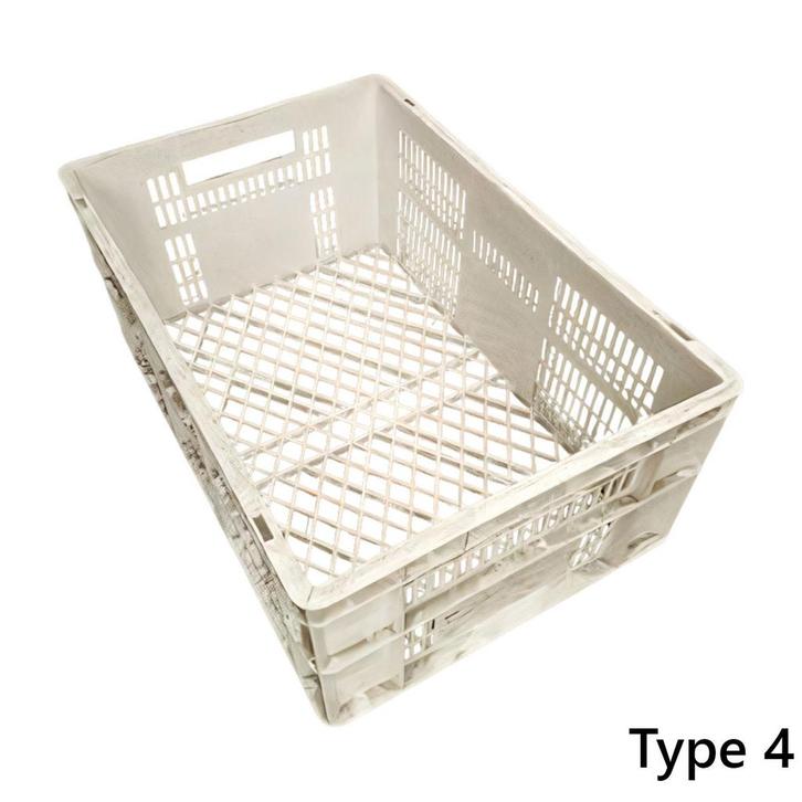 Kunststof krat 600x400x240mm zwart geperforeerd gebruikt, Bricolage & Construction, Casiers & Boîtes, Enlèvement ou Envoi