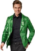 2dekans | Dressforfun Paillettenjas heren groen L -, Ophalen of Verzenden, Nieuw