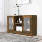 vidaXL Vitrinekast 120x30,5x70 cm bewerkt hout gerookt, Huis en Inrichting, Verzenden, Nieuw