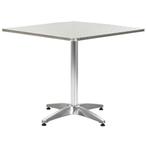vidaXL Table de jardin Argenté 80x80x70 cm Aluminium, Verzenden