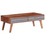 vidaXL Table basse gris 110x50x40 cm bois massif, Neuf, Verzenden