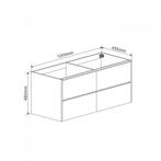 Florence Onderkast Liverpool 120cm Grijs, Ophalen of Verzenden, Nieuw
