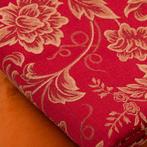 BA127 - Zeldzaam Italiaans damast jacquardweefsel – Rood en