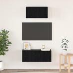 vidaXL Tv-meubelset 2 pcs Zwart eiken 80 x 30 x 30 cm, Verzenden, Nieuw
