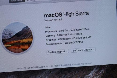 Apple iMac 27 - Core2Duo 3.06Ghz - 8GB RAM - 256GB SSD -, Games en Spelcomputers, Spelcomputers | Overige Accessoires
