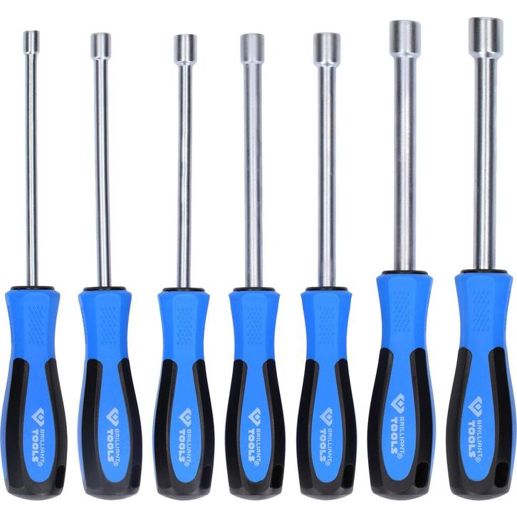 Brilliant Tools Dopsleutel Schroevendraaier Set 7-Delig, Auto diversen, Autogereedschap, Nieuw, Verzenden