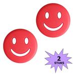 Fako Bijoux® - Tennisdemper - Emoji - Smile Rood - 2 Stuks, Verzenden