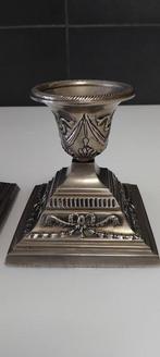 Petit bougeoir (2) - Plaqué(e) argent - Paire de candélabres