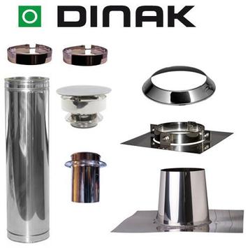 Set VERANDA plat dak 0-5 graden Ø150mm DINAK met verloop, Verzenden