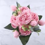 Kunst Boeket - Zijden Rozen Roos Bloemen Luxe Boeketten, Huis en Inrichting, Woonaccessoires | Kunstplanten en Kunstbloemen, Verzenden