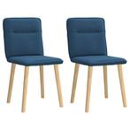 vidaXL Eetkamerstoelen 2 st stof blauw, Huis en Inrichting, Stoelen, Verzenden, Nieuw