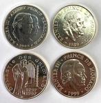 Monaco. 100 Francs 1982/1999 (lot de 4 monnaies, Postzegels en Munten, Munten | Europa | Euromunten