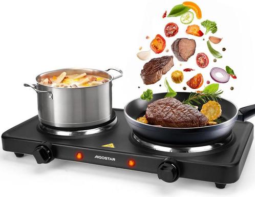 Aigostar Elektrische Kookplaat - 2 Kookzones - Vrijstaand -, Huis en Inrichting, Woonaccessoires | Overige, Verzenden
