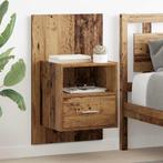 vidaXL Bedkast 2 pcs Oud hout 48.5 x 32.5 x 80 cm Bewerkt, Verzenden, Nieuw