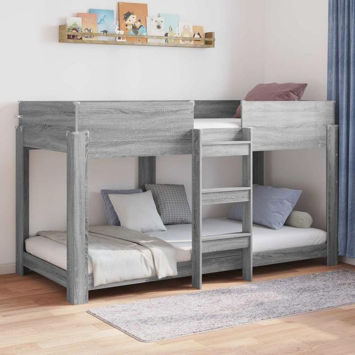 vidaXL Stapeld bed voor kids Grijs Sonoma 90 x 190 cm, Maison & Meubles, Chambre à coucher | Lits, Envoi