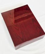 Kist - Mahonie, Stof - Bordeauxhouten Opbergkist, Antiek en Kunst