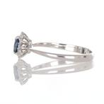 Zonder Minimumprijs - Ring - 18 karaat Witgoud Saffier -, Nieuw