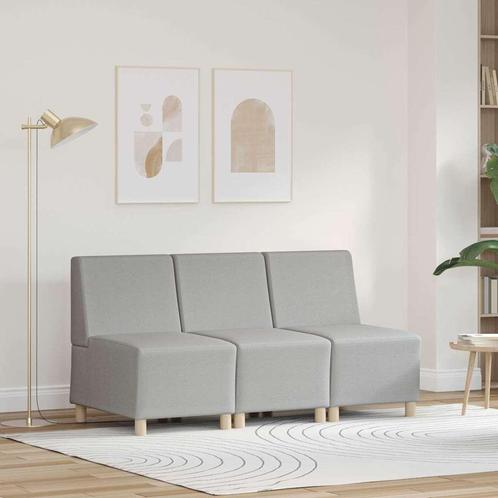 vidaXL Modulaire Sofa Eenheid Armless 3 pcs Wolken grijs, Huis en Inrichting, Zetels | Zetels, Nieuw, Verzenden