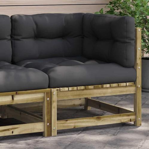 vidaXL Hoekbank met kussens geïmpregneerd grenenhout, Tuin en Terras, Tuinsets en Loungesets, Nieuw, Verzenden