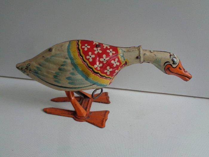 Unique Art - Pecking Goose Mechanisch Tinplate Speelgoed,, Antiek en Kunst, Antiek | Speelgoed