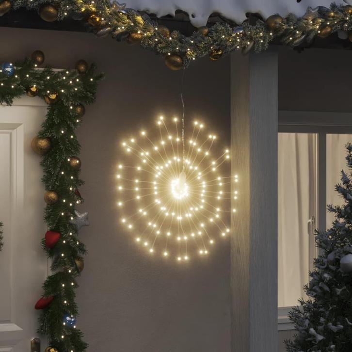 vidaXL Kerstverlichting vuurwerk 8 st 140 warmwitte LEDs 17, Diversen, Kerst, Nieuw, Verzenden