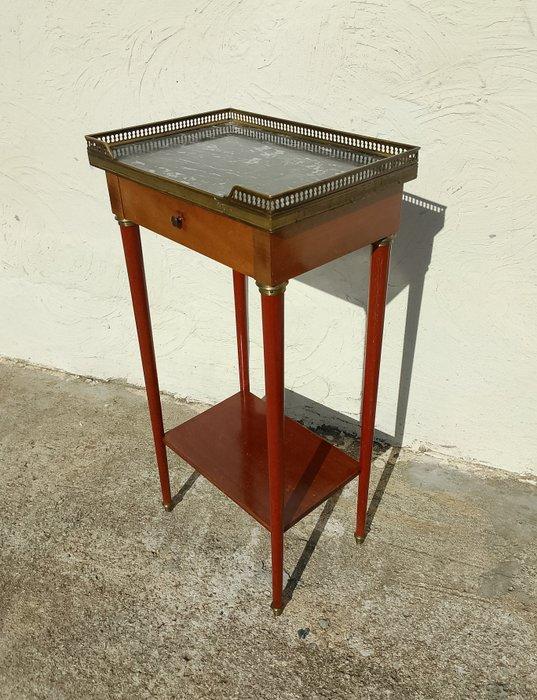 Bijzettafel - Frans antiek - Hout, Marmer - Nachtkastje -, Antiek en Kunst, Curiosa en Brocante