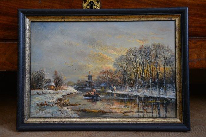 Albert Jurardus van Prooijen (1834-1898) - Winters, Antiek en Kunst, Kunst | Schilderijen | Klassiek