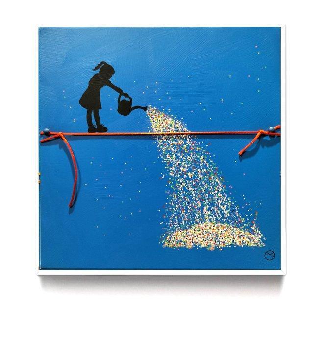 Giò Mondelli - Pioggia di coriandoli, Antiquités & Art, Art | Peinture | Moderne