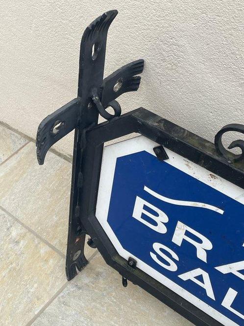 Bar Brasserie Saladerie - Reclamebord - Smeedijzer, Antiek en Kunst, Antiek | Wandborden en Tegels