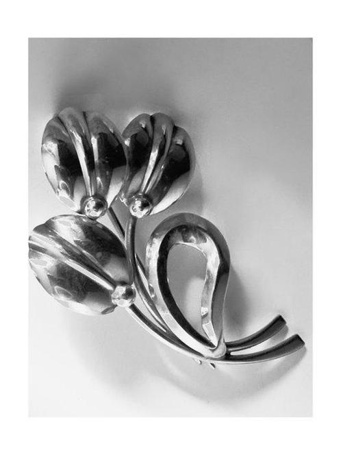 Hermann Siersbol - Argent Sterling 925 - Broche, Antiek en Kunst, Antiek | Meubels | Stoelen en Sofa's