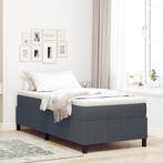 vidaXL Boxspringbed Donkergrijs Eenpersoons in Corduroy Stof, Huis en Inrichting, Slaapkamer | Bedden, Verzenden, Nieuw