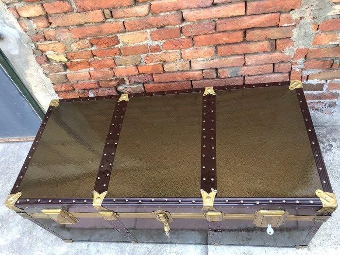 Koffer - hout en brons - Zwaluwstaart, Antiek en Kunst, Curiosa en Brocante