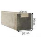 Houten gleufpaal voor tuinscherm - eindpaal - h300 90mm x, Tuin en Terras, Tuinschermen, Nieuw