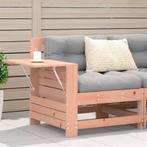 vidaXL Tuinbank met armleuning en klaptafel massief, Tuin en Terras, Verzenden, Nieuw